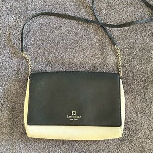 Kate Spade Elegant Black and Cream Crossbody Bag